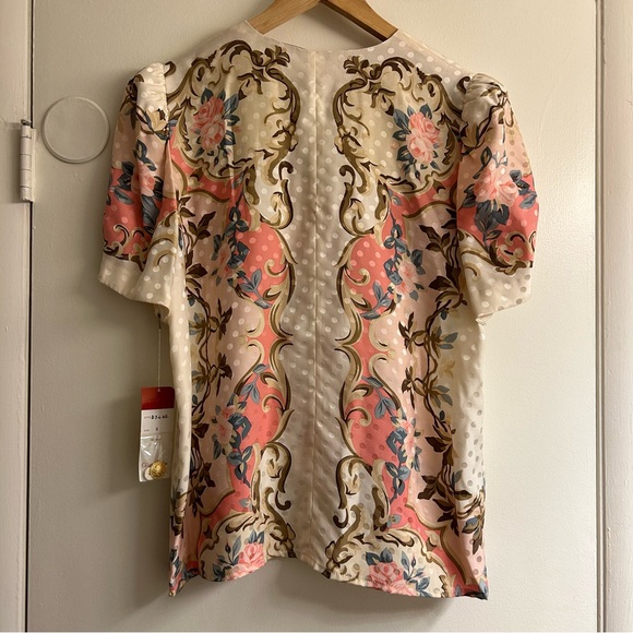 NWT Maggy London Vintage Silk Blouse - Picture 3 of 12